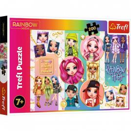 Puzzle trefl 200 rainbowhigh papusile