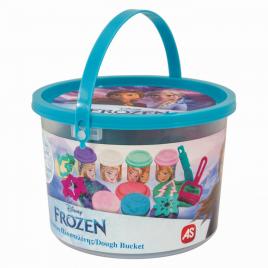 Galetusa cu 4 borcanase de plastilina si accesorii frozen