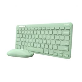 Trust lyra wireless and rechargeable keyboard & mouse green us