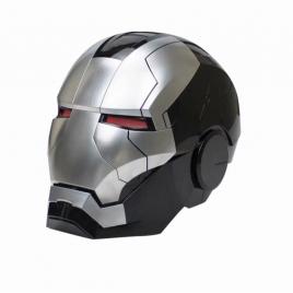 Masca motorizata iron man mk5 1:1 cu comanda vocala, deschidere one touch, mod lupta, neagra