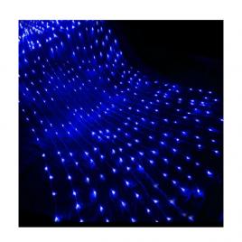Perdea luminoasa 6x3 M, cablu transparent, culoare albastru, 640 LED-uri, cablu interconectare