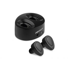 Casti Mini Twins True Wireless Stereo Bluetooth 4.1 fara fir In-Ear Earphone cu stand incarcare Black