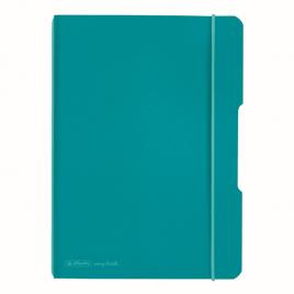 Caiet my.book flex a5 40f patratele turcoaz cu logo turcoaz