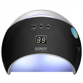 Lampa Unghii LED SunUv, 21 Leduri SUN6 48 W Dual UV, Timer, LCD Display, Negru