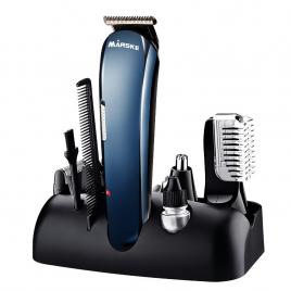 Set 5in1 pentru barbati Aparat de barbierit reincarcabil Electric Personal Grooming Kit, Marske Albastru