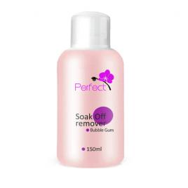 Soak Off Remover pentru Oja Semipermanenta, Perfect, Bubble Gum Roz 150ml Aromat