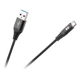 Cablu usb - usb tip c  1 m negru rebel