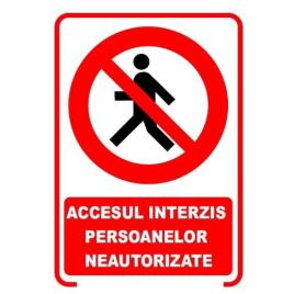 Set de 2 indicatoare a5 - accesul interzis persoanelor