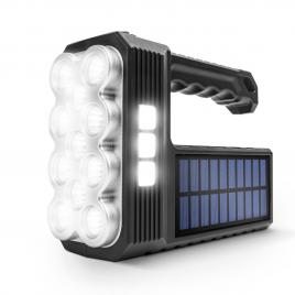 Lanterna solara led cob - cu functie de lumina de lucru - 1200 mah - microusb