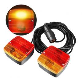 Set de lampi cu magnet pentru remorca/rulota, 12/24v, 7 pini