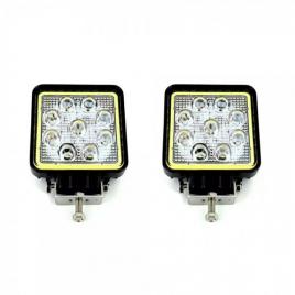 Set 2 proiectoare auto cu lupa si  angel eyes 27w, 4.7cm