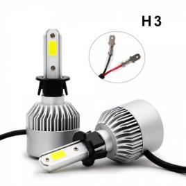 Set 2 becuri auto s2 h3, 72w, 16000 lumeni pe set
