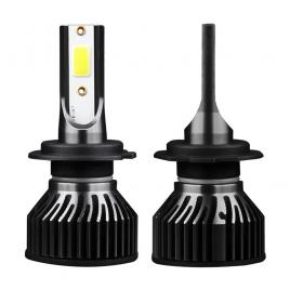 Set 2 becuri auto led cob, model f2 h4, 100w