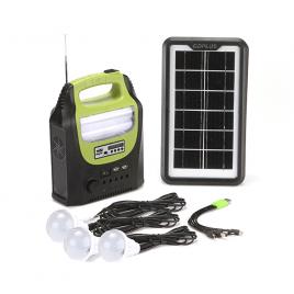 Sistem iluminare led gd8071, panou solar, 3 becuri