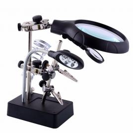 Stand de lipit cu lupa si lampa led, gj5