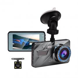 Camera de bord dvr, dubla, full hd, 4”