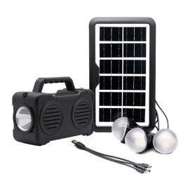 Sistem iluminare gd3000a, 3 becuri, boxa bt, radio