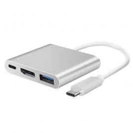 Adaptor usb c la hdmi 308, 3in1, usb 3.0, compact