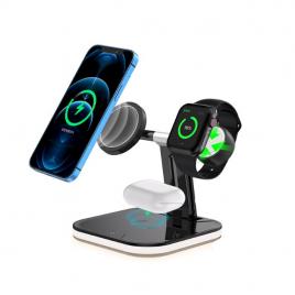 Incarcator wireless 4in1, 971, telefon, ceas, casti, led