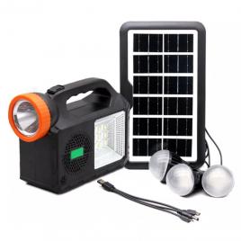 Sistem iluminare gd102, 3 becuri, boxa bt, radio, 80w
