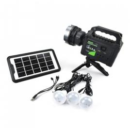 Sistem iluminare led p70, 3 becuri, panou solar