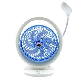 Ventilator de birou cu lampa led jr2018, usb, 10w