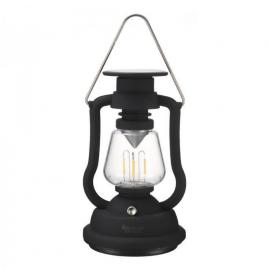 Felinar portabil cu panou solar, negru, t93