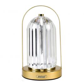 Lampa led cu senzor tactil, design de cristal, 21 cm