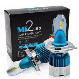 Set 2 becuri auto mi2led h4, doua faze, 50w/set, 12/24v, 6000k