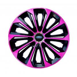 Set 4 capace roti pentru ford, model extra strong pink & black (dimensiune