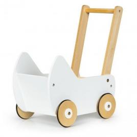 Carucior pentru papusi din lemn ecotoys