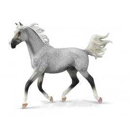 Figurina pictata manual armasar half arabian dappled gri 25 cm