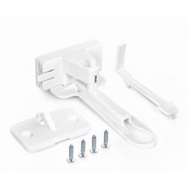 Set sigurante pentru sertare de tacamuri, 2 bucati, albe, montare cu adeziv sau surub, reer 71090