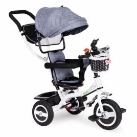 Tricicleta cu sezut rotativ ecotoys jm-066-9l - gri