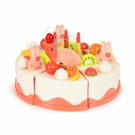 Set tort aniversar cu accesorii, 82 de elemente, ecotoys hc417716