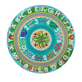 Puzzle de podea circular pentru invatarea numerelor si literelor (limba engleza) 48 piese - tarmul marii