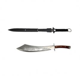 Set maceta si sabie de vanatoare, ideallstore®, 54 cm , cutit de aruncat inclus