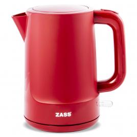 Fierbator zass zck 10 rl red line, 2200 w, 1,7 l, baza rotativa, sistem de oprire automat/manual, indicator nivel apa, indicator luminos