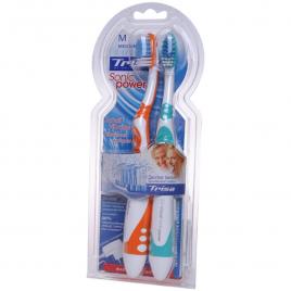 Periuta de dinti electrica trisa sonic power medium duo, 26000 vibratii/min, autonomie 14 zile