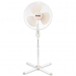 Ventilator cu picior zass zf 1601, 50 w, 3 viteze, 41cm diametru, alb