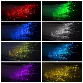 Kit lumini rgb pentru plafon 12v, 500 fire 0.75mm/2m, telecomanda