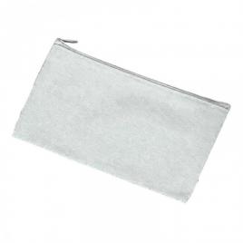 Penar cu fermoar, geanta cosmetice, gri, 21x11 cm