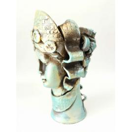 Vaza ceramica decorativa venus turquaz antichizat