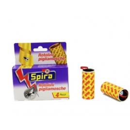 Banda adeziva pentru capturat muste spira pigliamosche, 4buc