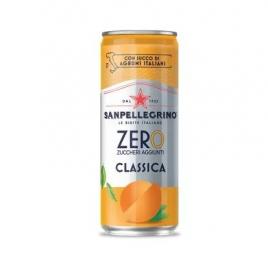 Bautura racoritoare carbogazoasa fara zahar adaugat sanpellegrino aranciata zero 330ml - sgr