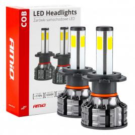 Instalatie led cob 2side amio, compatibil h7, destinat competitiilor auto sau