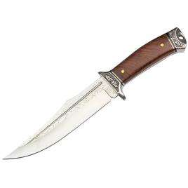 Cutit de vanatoare ideallstore®, elvish legacy, otel inoxidabil, 31 cm, maro, teaca inclusa
