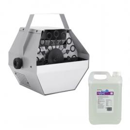 Set petrecere masina de baloane si lichid,  ideallstore®, 60w, argintiu