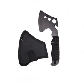 Topor multifunctional, ideallstore®, maner paracord, inox, negru