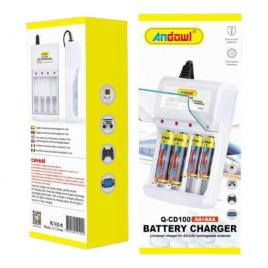 Incarcator pentru baterii tip aa/aaa, 4 sloturi, led, 220/1.2v